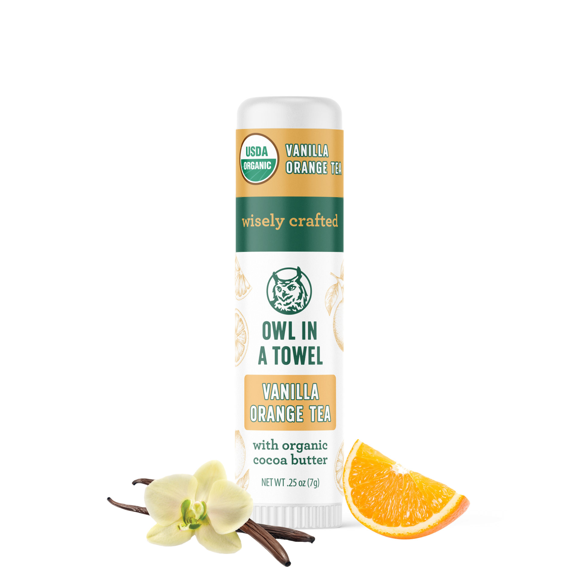 Vanilla Orange Tea Lip Balm -.25 oz – Owl in a Towel