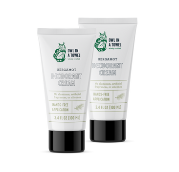 Bergamot Deodorant Cream (3.4 oz) - 2 pack